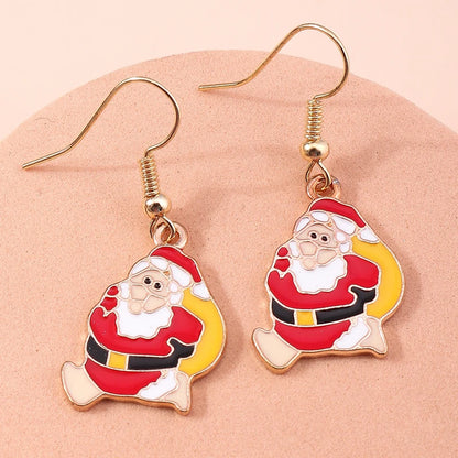 New Fashion Mix Styles Merry Christmas Drop Earrings for Women Christmas Tree Deer Santa Dangle Earrings New Year Jewelry Gifts