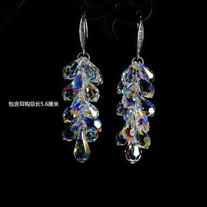 Crystal Grape Cluster Earrings