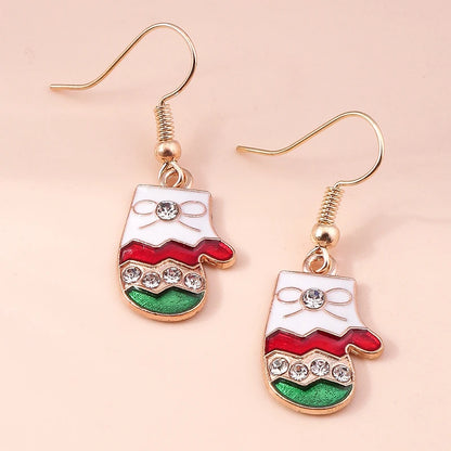 New Fashion Mix Styles Merry Christmas Drop Earrings for Women Christmas Tree Deer Santa Dangle Earrings New Year Jewelry Gifts