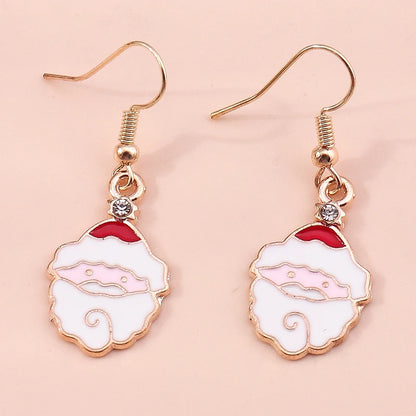 New Fashion Mix Styles Merry Christmas Drop Earrings for Women Christmas Tree Deer Santa Dangle Earrings New Year Jewelry Gifts