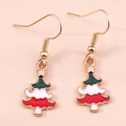 New Fashion Mix Styles Merry Christmas Drop Earrings for Women Christmas Tree Deer Santa Dangle Earrings New Year Jewelry Gifts