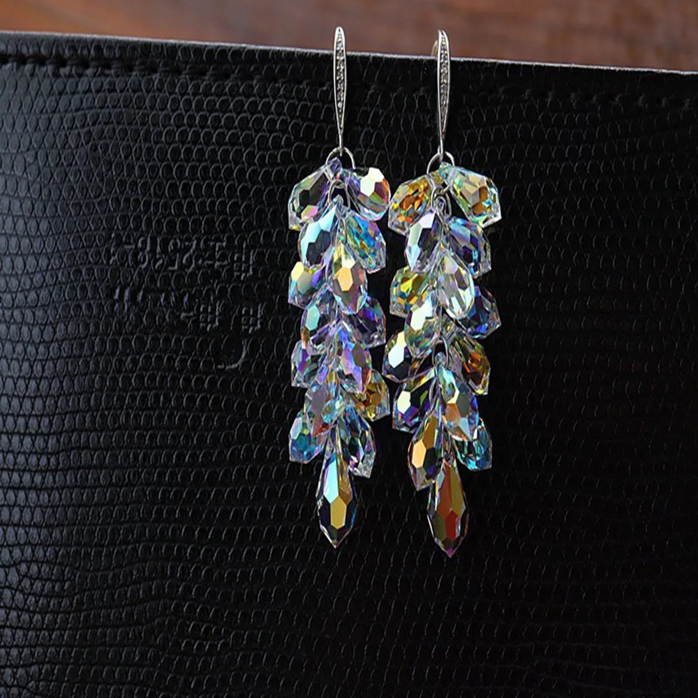 Crystal Grape Cluster Earrings