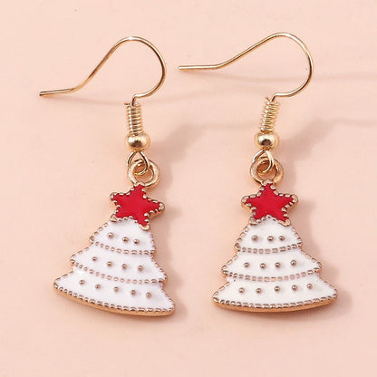 New Fashion Mix Styles Merry Christmas Drop Earrings for Women Christmas Tree Deer Santa Dangle Earrings New Year Jewelry Gifts